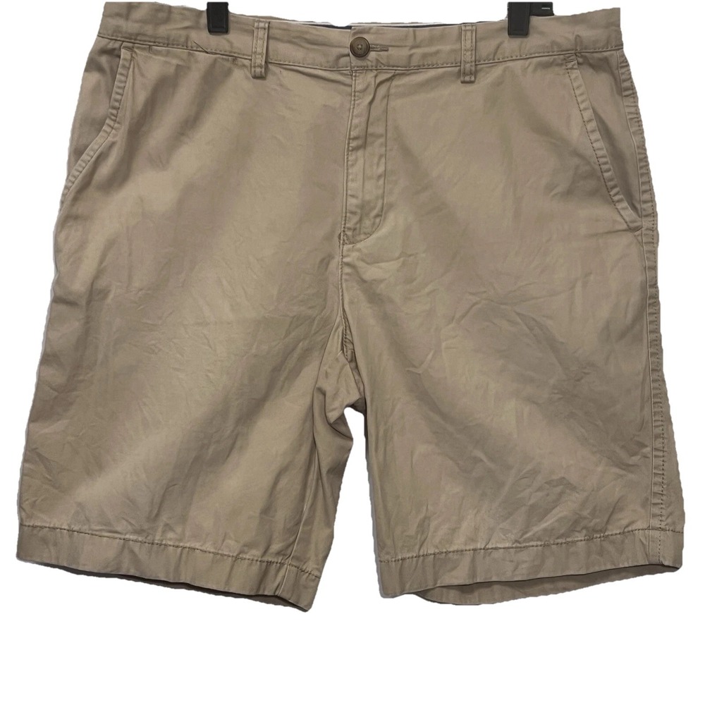 Tommy Hilfiger Flat Front Slash Pocket Khaki Brown Asu Shorts Men Size 36x10